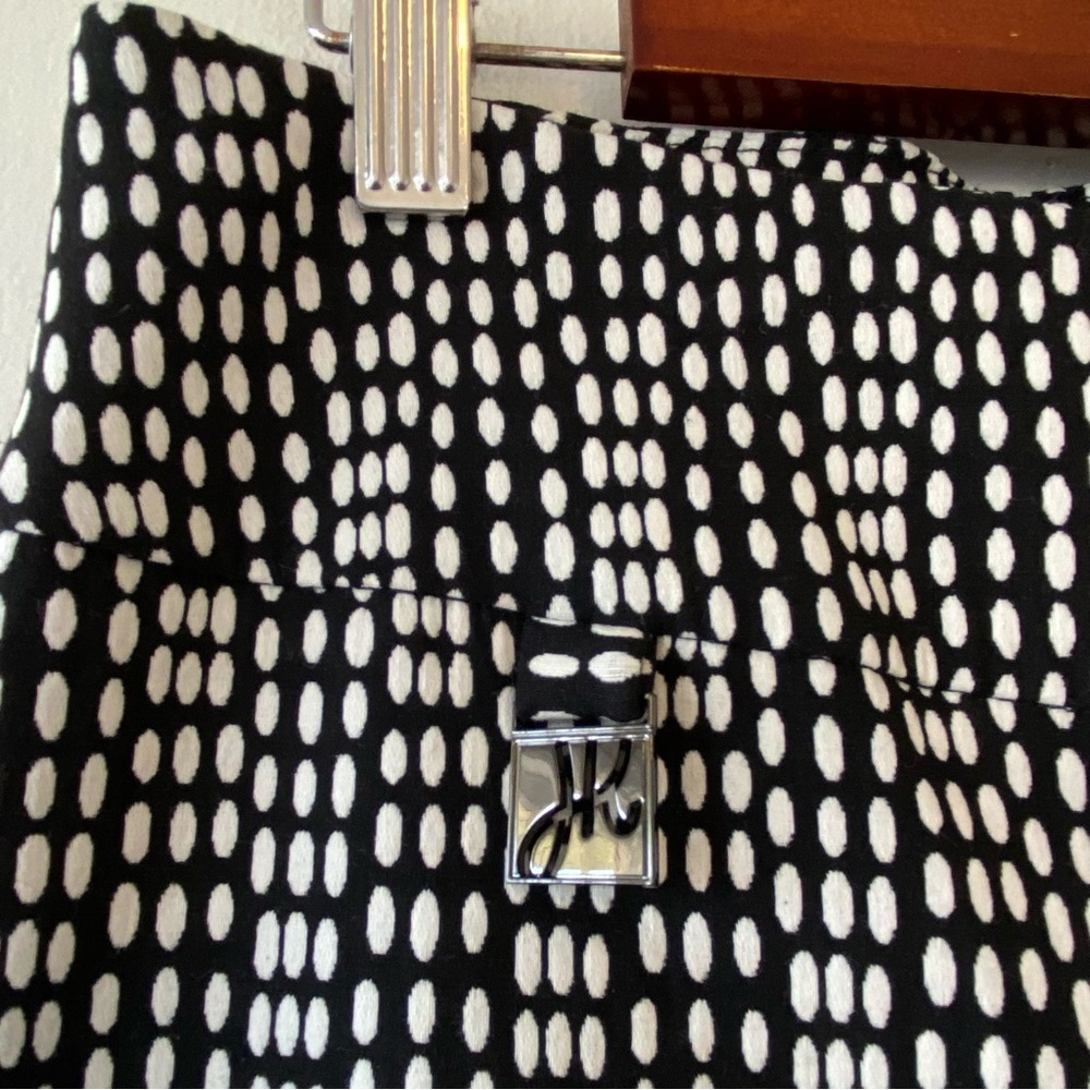 Joseph Ribkoff straight leg pull on pants black with white dots - Picture 7 of 13